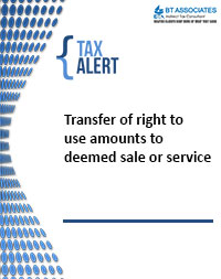 Transfer of right to use amounts to deemed sale or service